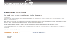Desktop Screenshot of chat-senza-iscrizione.chatlibera.net